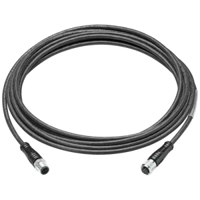 Sensor actuator cable, M12-cable plug, straight to M12-cable socket, straight, 4 pole, 5 m, TPE-U, black, 6GT2891-4MH50 - 1