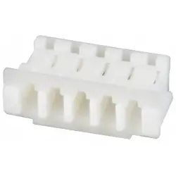 Socket housing, 5 pole, pitch 1.5 mm, straight, natural, ZHR-5