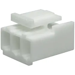 Socket housing, 2 pole, pitch 3.96 mm, straight, natural, VHR-2N