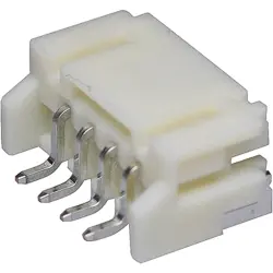 Pin header, 4 pole, pitch 2 mm, angled, ivory, S4B-PH-SM4-TB (LF)(SN)