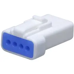 Socket housing, 4 pole, pitch 2 mm, straight, green, 04R-JWPF-VSLE-S