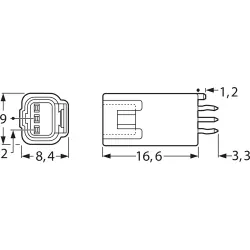 Pin header, 3 pole, pitch 2 mm, straight, white, B03B-JWPF-SK-R (LF)(SN)
