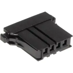 Socket housing, 3 pole, pitch 3.81 mm, straight, black, F31FSS-03V-KX
