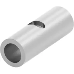 Butt connector, uninsulated, 13-15 mm², AWG 6, silver, 25.78 mm, 36886