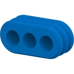Wire seal, blue, 3 poles for signal double locking series, 2321922-3