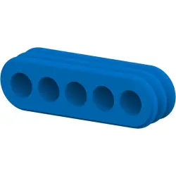 Wire seal, blue, 5 poles for signal double locking series, 2321922-5