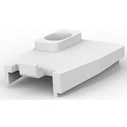 Strain relief clamp for plug, 640713-1