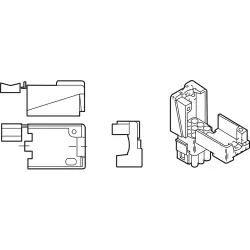 Strain relief clamp for plug, 641776-1