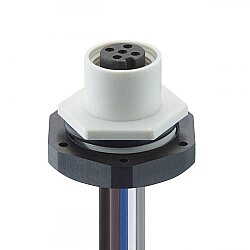 Panel socket, M12, 4 pole, straight, 1220 04 T20CW101 0,5M
