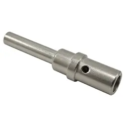 Uninsulated round plug sleeve, 2.08 to 3.31 mm², AWG 14 to 12, copper alloy, nickel plated, 0460-204-12141