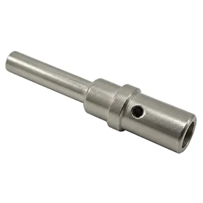 Uninsulated round plug sleeve, 2.08 to 3.31 mm², AWG 14 to 12, copper alloy, nickel plated, 0460-204-12141 - 1
