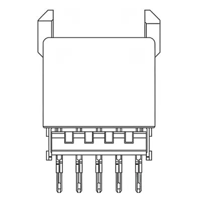 Female connector, 55 pole, pitch 2 mm, straight, 106775-1 - 1