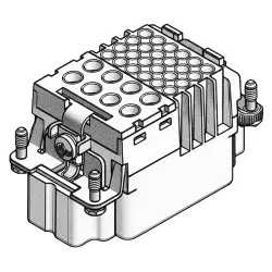 Pin contact insert, 6, 32 pole, unequipped, crimp connection, 1103089-1