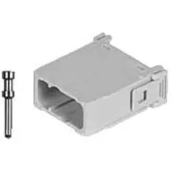 Pin contact insert, 8 pole, unequipped, crimp connection, 1103140-1
