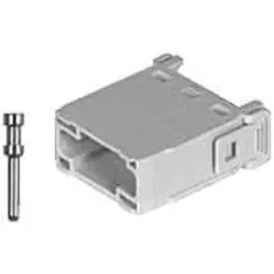 Pin contact insert, 6 pole, unequipped, crimp connection, 1103244-1