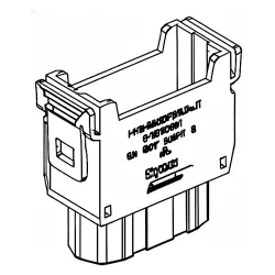 Socket contact insert, 25 pole, unequipped, crimp connection, 1103261-1