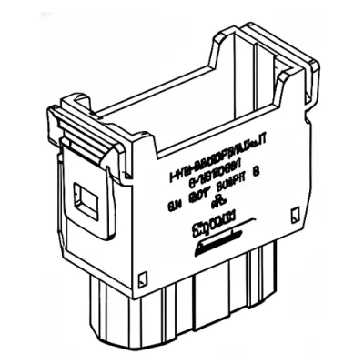 Socket contact insert, 25 pole, unequipped, crimp connection, 1103261-1 - 1