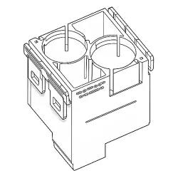 Pin contact insert, 2 pole, unequipped, crimp connection, 1103267-1