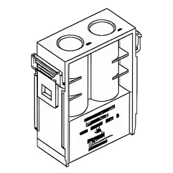 Pin contact insert, 2 pole, unequipped, crimp connection, 1103270-1