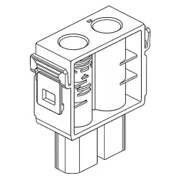 Socket contact insert, 2 pole, unequipped, crimp connection, 1103271-1