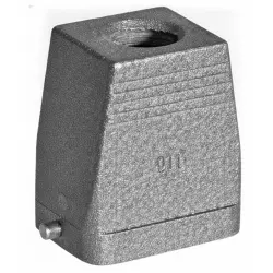 Housing, size 3, die-cast aluminum, M32, angled/straight, clip locking, IP65, 1106423-1