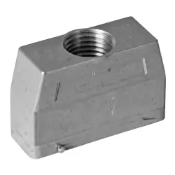 Housing, size 8, die-cast aluminum, M32, angled/straight, clip locking, IP65, 1106470-1