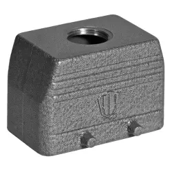 Housing, size 4, die-cast aluminum, PG16, straight/angled, clip locking, IP65, 1-1102267-6