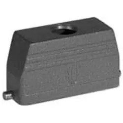 Housing, size 8, die-cast aluminum, PG21, angled/straight, clip locking, IP65, 1-1102325-7
