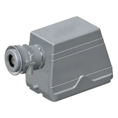 Housing, size 12, die-cast aluminum, PG29, angled, clip locking, IP65, 1-1102371-7 - 1