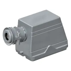 Housing, size 12, die-cast aluminum, PG29, angled, clip locking, IP65, 1-1102371-7