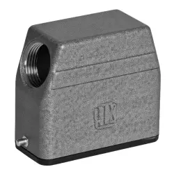 Housing, size 2, die-cast aluminum, PG16, angled, clip locking, IP65, 1-1102427-7