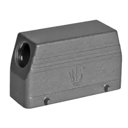 Housing, size 6, die-cast aluminum, PG29, angled, clip locking, IP65, 1-1102566-6