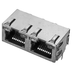 Socket, RJ45, 8 pole, 8P8C, Cat 5, solder connection, through hole, 1116132-1