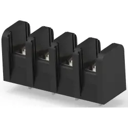PCB terminal, 4 pole, pitch 11.1 mm, AWG 12, 20 A, screw connection, black, 1-1437416-3