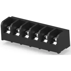 PCB terminal, 6 pole, 0.326-5.26 mm², 30 A, screw connection, black, 1-1437657-7