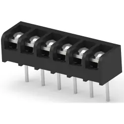 PCB terminal, 6 pole, AWG 22-14, 20 A, screw connection, black, 1-1546158-6