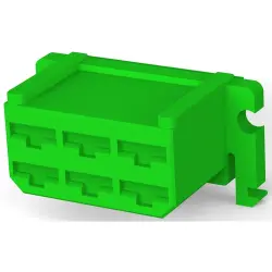 Insulating grommet for 6.35 mm, 6 pole, PA, green, 1-171432-5