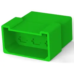 Insulating grommet for 6.35 mm, 6 pole, PA, green, 1-171433-5