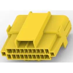 Plug, 20 pole, straight, 2 rows, yellow, 1-2098380-0
