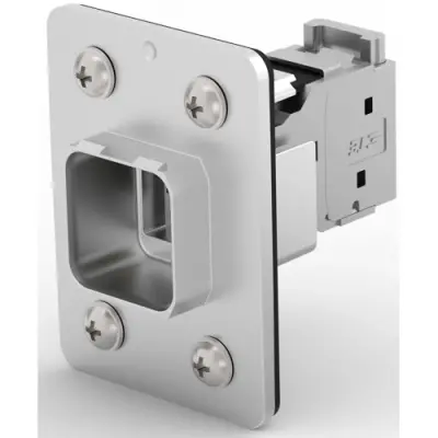 Socket, RJ45, 8 pole, 8P8C, Cat 6A, IDC connection, panel mounting, 1-2120871-1 - 1