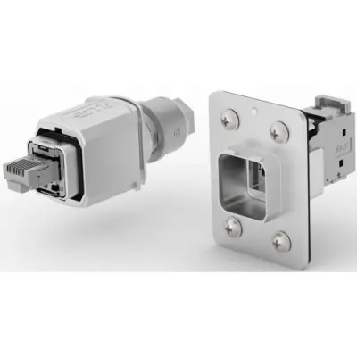Plug, RJ45, 8 pole, 8P8C, Cat 6A, panel mounting, 1-2120875-1 - 1