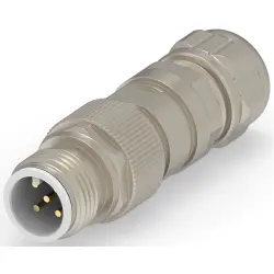 Circular connector, 5 pole, crimp connection, screw locking, straight, 1-2312527-1