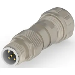 Circular connector, 5 pole, crimp connection, screw locking, straight, 1-2312527-2
