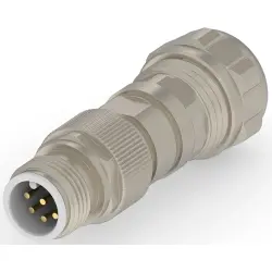 Circular connector, 8 pole, crimp connection, straight, 1-2312547-2