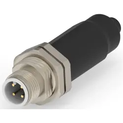 Circular connector, 4 pole, crimp connection, screw locking, straight, 1-2823445-6
