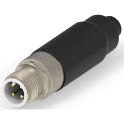 Circular connector, 4 pole, crimp connection, screw locking, straight, 1-2823445-8
