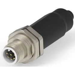 Circular connector, 8 pole, crimp connection, screw locking, straight, 1-2823447-6