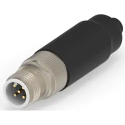 Circular connector, 5 pole, crimp connection, screw locking, straight, 1-2823449-3