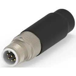 Circular connector, 8 pole, crimp connection, screw locking, straight, 1-2823449-5