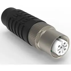 Circular connector, 5 pole, crimp connection, straight, 1-2823450-7